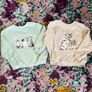 H&M Cute Animal Print Sweatshirts